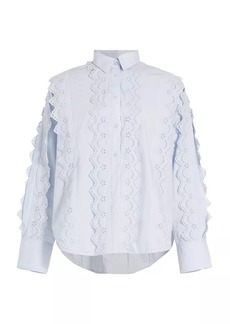 Citizens of Humanity Shay Eyelet-Embroidered Cotton Button-Front Shirt