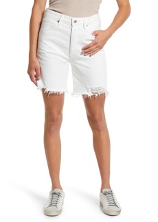 Citizens of Humanity Camilla Frayed High Waist Mid Thigh Shorts in Starlight at Nordstrom Rack