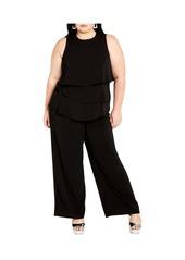 City Chic Plus Size Alexis Jumpsuit - Pink