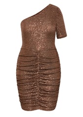 City Chic Plus Size Angelina Dress - Brown