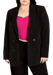City Chic Alexis Oversize Double Breasted Blazer