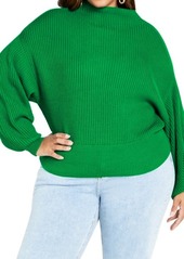 City Chic Angle Dolman Sleeve Sweater