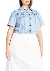 City Chic Ariadne Short Sleeve Denim Jacket