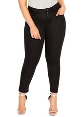 City Chic Asha High Waist Ankle Skinny Jeans