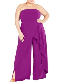 City Chic Attract Strapless Jumpsuit
