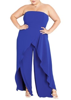 City Chic Attract Strapless Jumpsuit