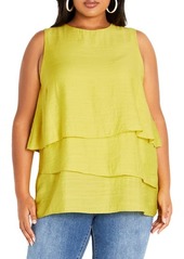 City Chic Briella Tiered Sleeveless Top