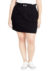 City Chic Cali Denim Miniskirt