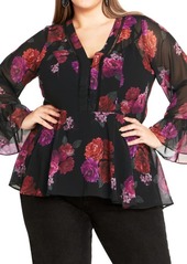 City Chic Chaya Floral Long Sleeve Top