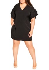 City Chic Double Frill A-Line Dress