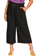 City Chic Easy Crop Belted Pants