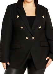 City Chic Elly Double Breasted Blazer