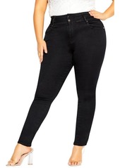 City Chic Harley Double Button Skinny Jeans