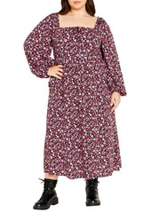 City Chic Jessie Floral Long Sleeve Dress