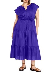 City Chic Kasbah Tiered Cotton Maxi Dress