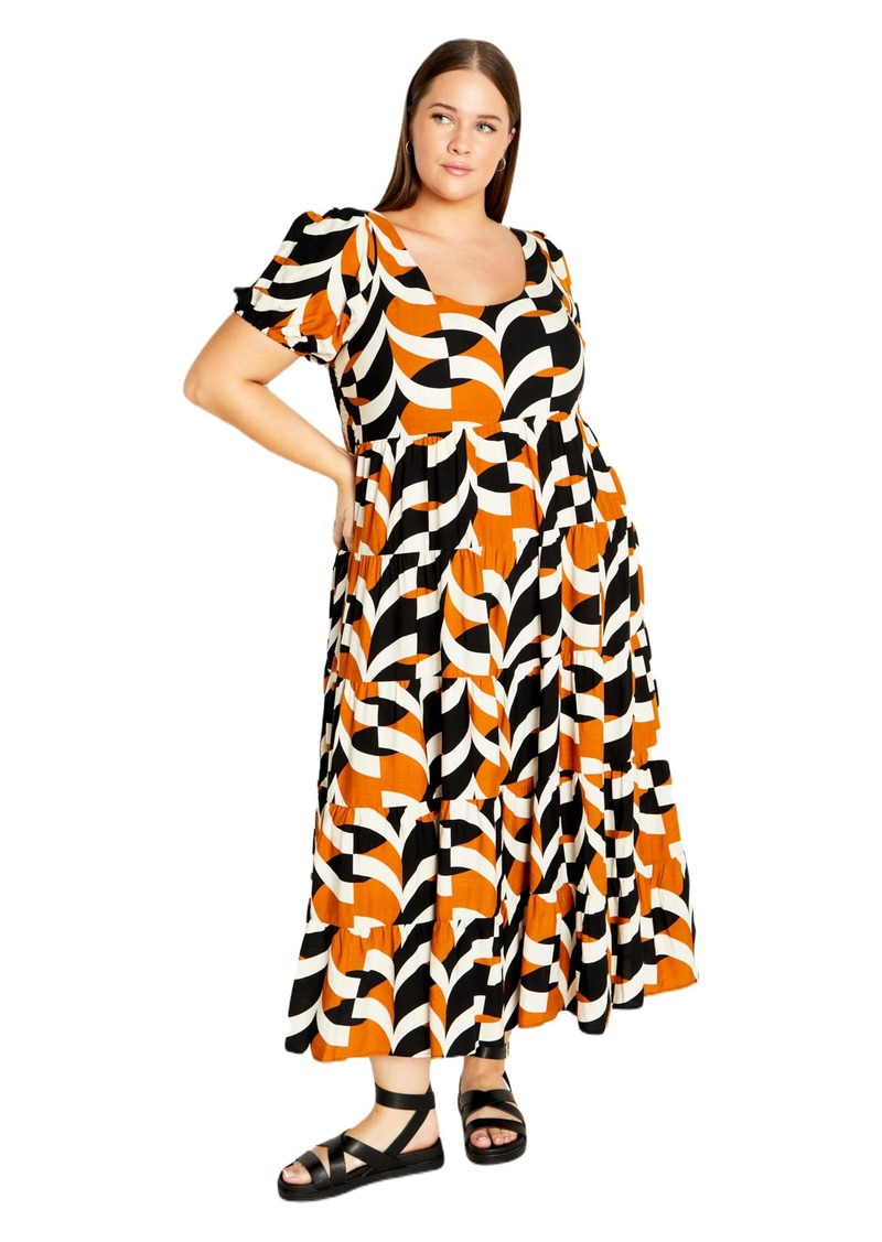 City Chic Plus Size Dress Mila Print Dress