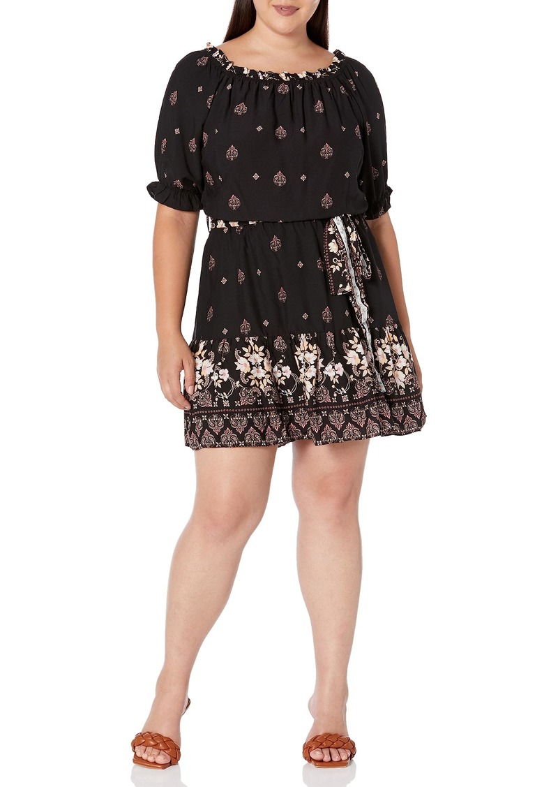 City Chic Women's Apparel Women's Plus Size Dress Spirit BLK Summer Floral