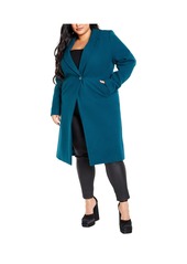 City Chic Women's Effortless Chic Coat - Cabernet