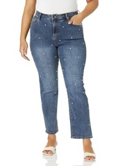 City Chic Women's Apparel Women's City Chic Plus Size Jean H Diamante MID Denim