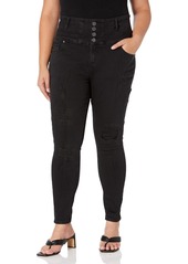 City Chic Plus Size Jean Patch Apple CRT in Black WASH Size 14