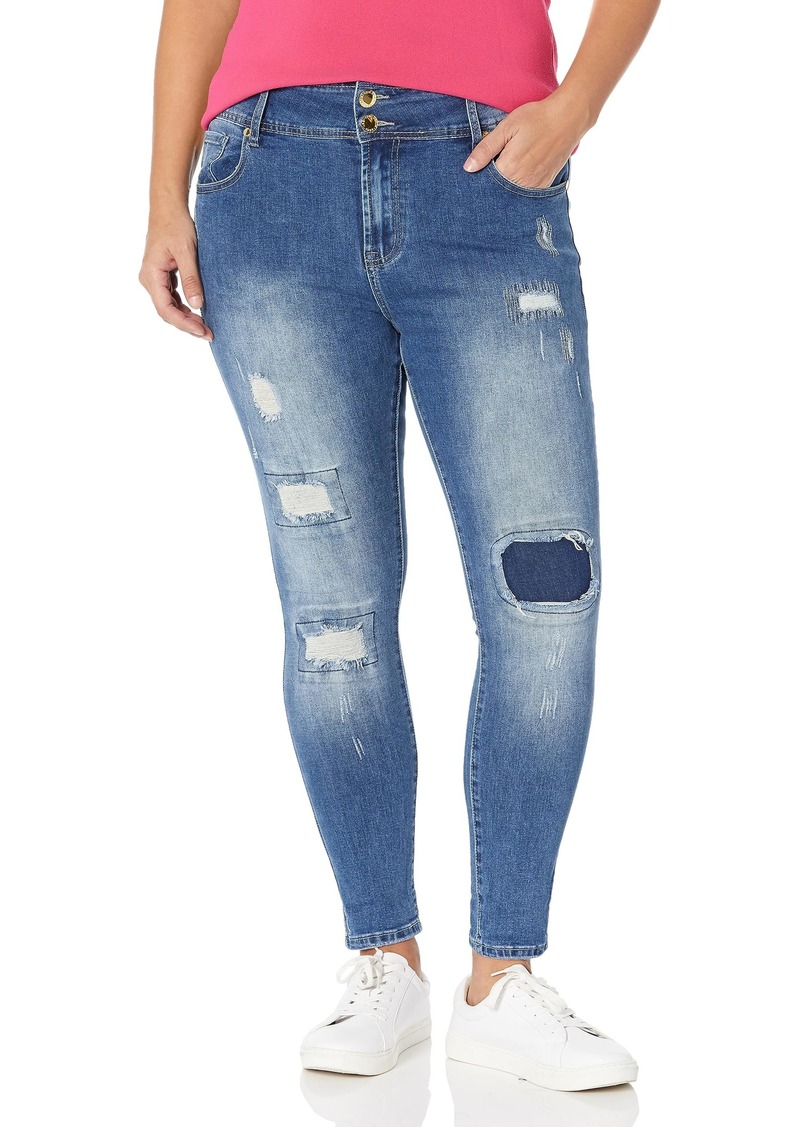 City Chic Women's Apparel Women's City Chic Plus Size Jean Patched Apple S