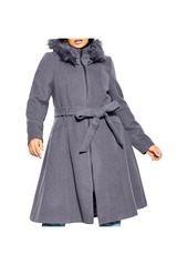 City Chic Women's Miss Mysterious Coat - Blush