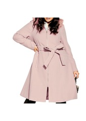 City Chic Women's Miss Mysterious Coat - Blush