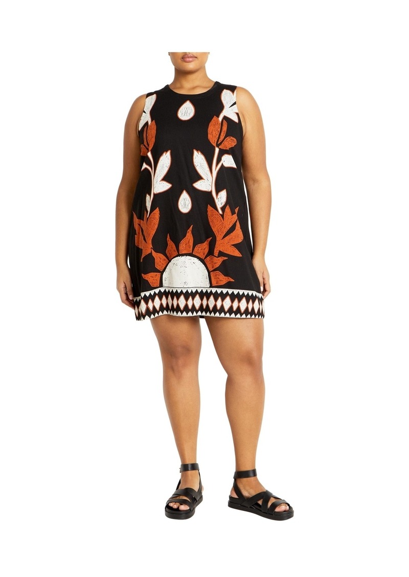 City Chic Women's Nala Print Dress - Nala placement