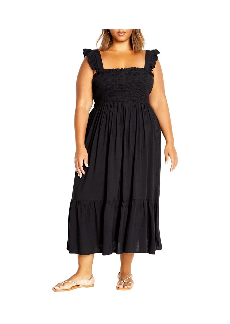 City Chic Plus Size Oasis Maxi Dress - Black