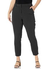 City Chic Plus Size Pant Sabine Stripe in BLK Stripe Size 12