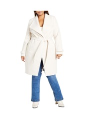 City Chic Plus Size So Chic Coat - Dusty orchid