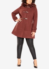 City Chic Women's Wonderwall Coat - Truffle