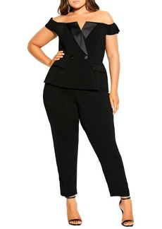 City Chic Sexy Off the Shoulder Jumpsuit