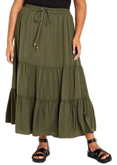 City Chic Tiered Maxi Skirt