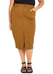 City Chic Vivian Denim Midi Skirt