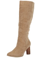 City Chic WIDE FIT KNEE BOOT IMPACT IN BEIGE SIZE 39