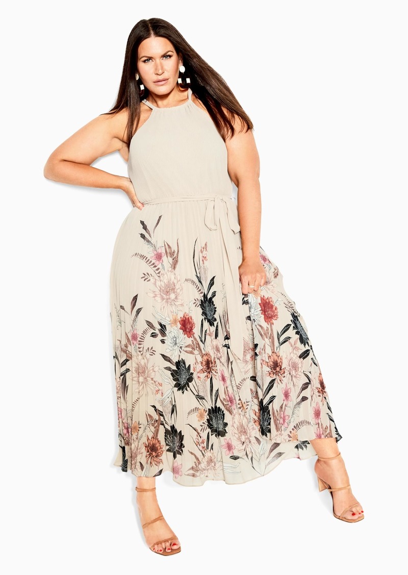 City Chic Women's Apparel Plus Size Maxi Rebecca Border Dress