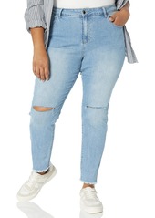 City Chic Avenue Plus Size Jean H Ella in Light WASH Size 20