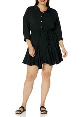 City Chic Plus Size Dress Button Love in  Size 20