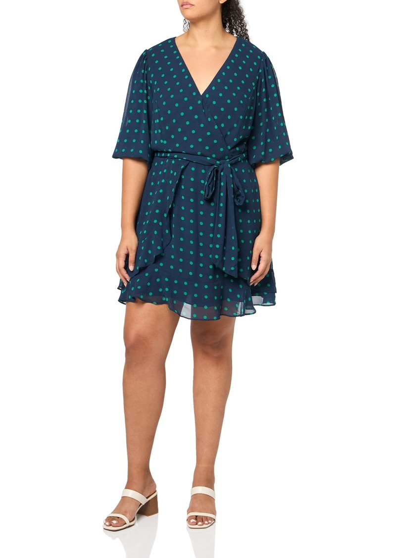 City Chic Women's Apparel Women's City Chic Plus Size Dress Keily PRT PEP Green SPOT