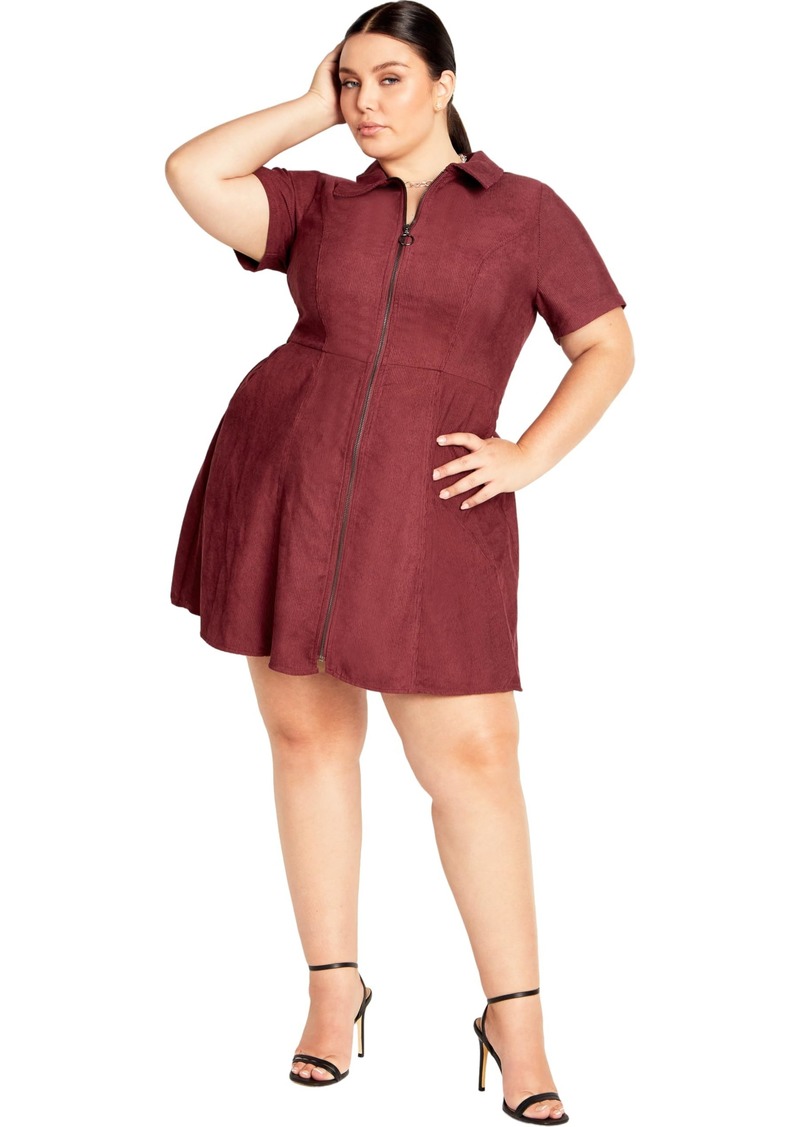 City Chic Women's Apparel Women's City Chic Plus Size Dress Laylah Beet RED