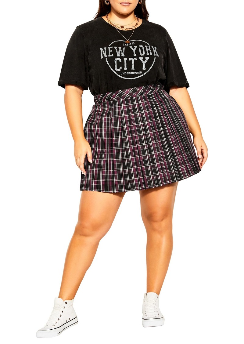 City Chic Women's Apparel Women's City Chic Plus Size Skirt Varsity  20