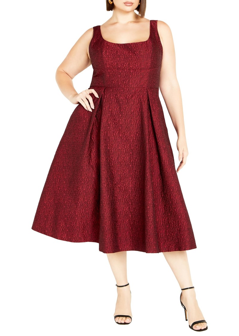 City Chic Women's Apparel Women's CITYCHIC Plus Size Dress Estella Love RED