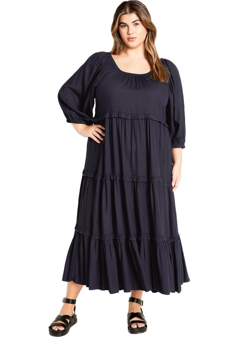 City Chic Women's Apparel Women's CITYCHIC Plus Size Dress Heather Tier