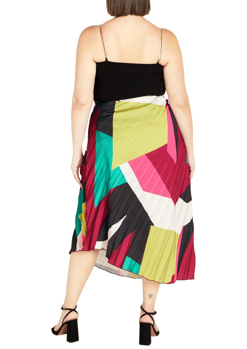 City Chic Women's Apparel Women's CITYCHIC Plus Size Skirt Amaya PRT Standout GEO