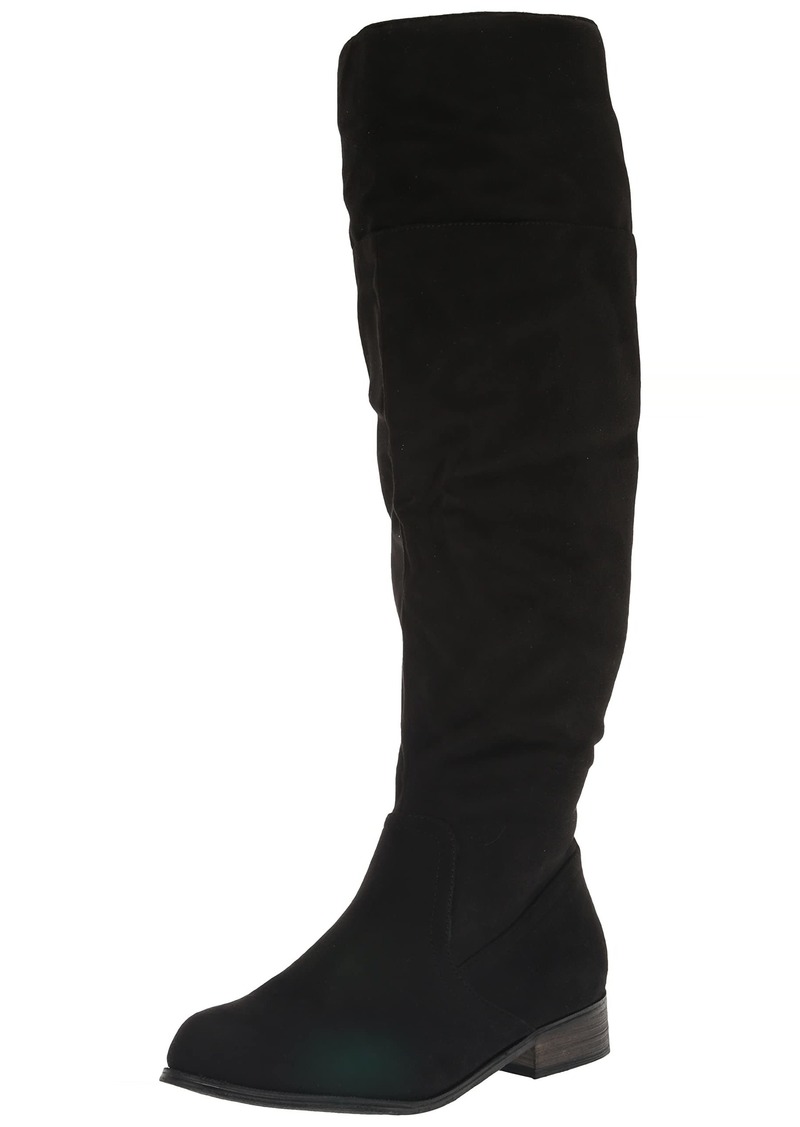 City Chic PLUS SIZE HARLIE KNEE BOOT IN BLACK SIZE 43