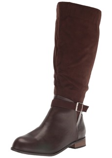 CITY CHIC PLUS SIZE MICAH KNEE BOOT IN DARK CHOCOLATE SIZE 42