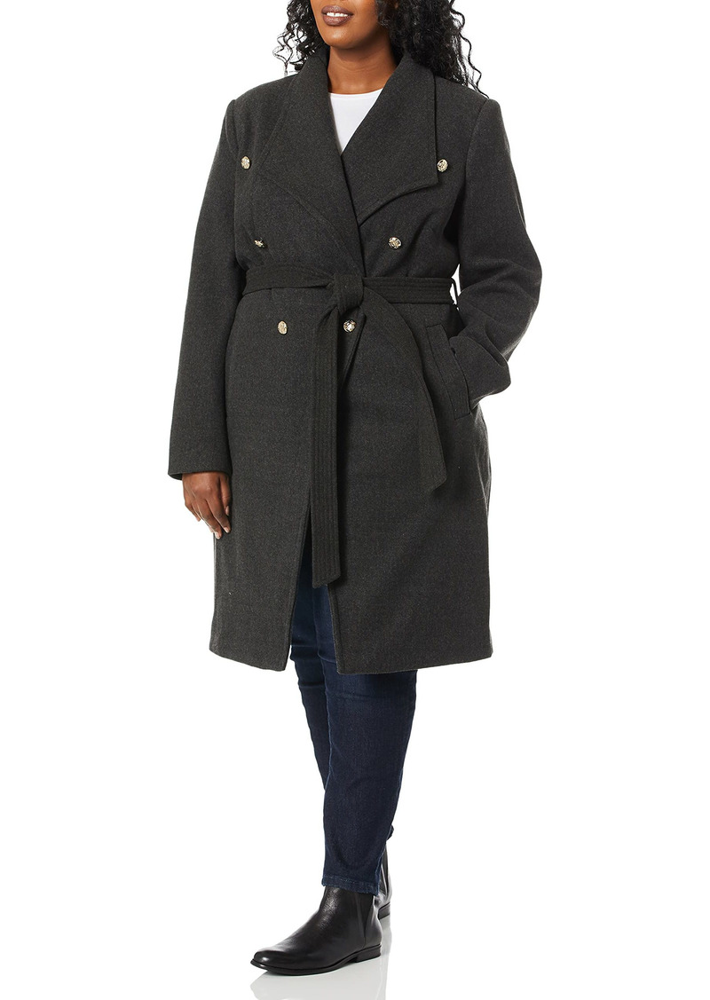 City Chic Women's Apparel Women's Plus Size Button Detailed Coat  S