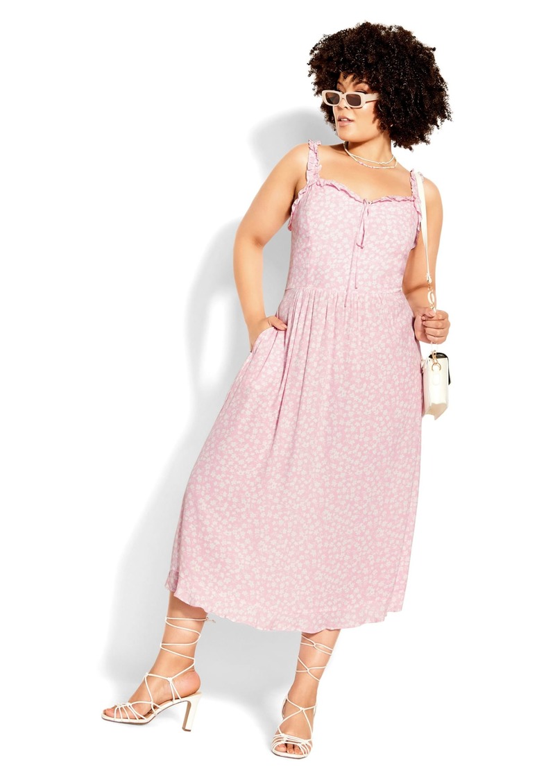 City Chic Women's Apparel Women's Plus Size Dress CECILLIA Pink Breezy FL