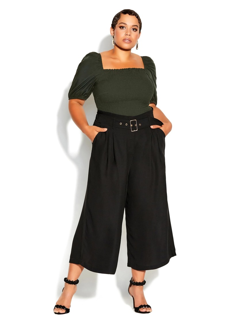 City Chic Women's Apparel Women's Plus Size Pant Easy Crop